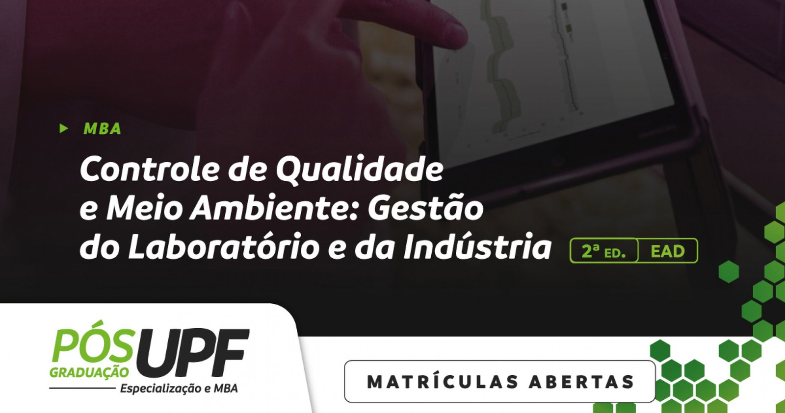 Imagem ilustrativa: UPF oferece MBA em Controle de Qualidade e Meio Ambiente