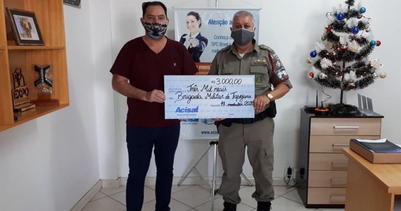 Imagem ilustrativa: Acisat repassa R$ 3 mil para BM de Tapejara