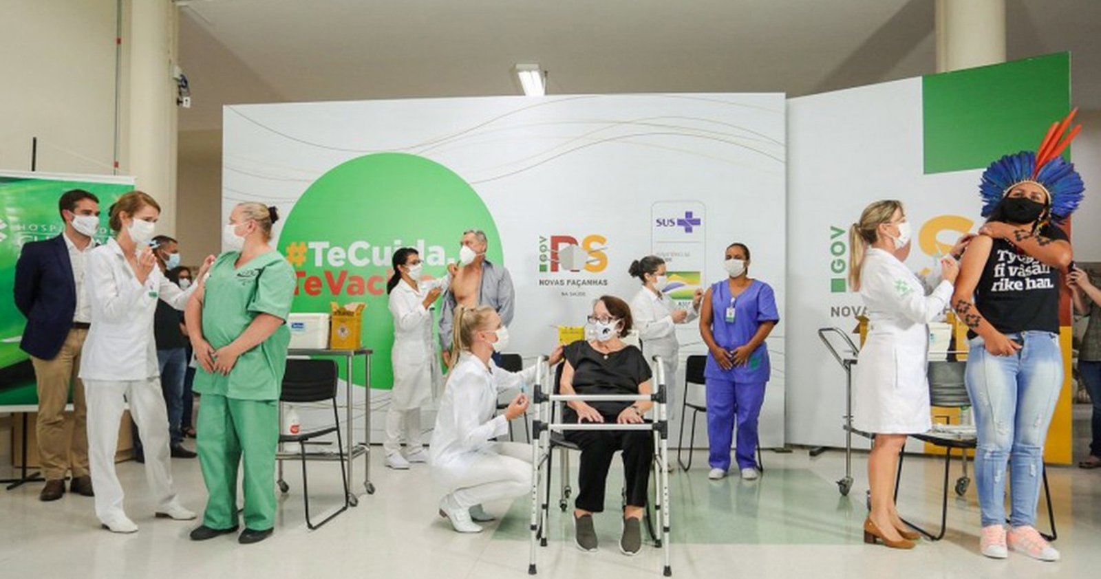 Imagem ilustrativa: Começa vacinação no RS: cinco pessoas foram as primeiras imunizadas