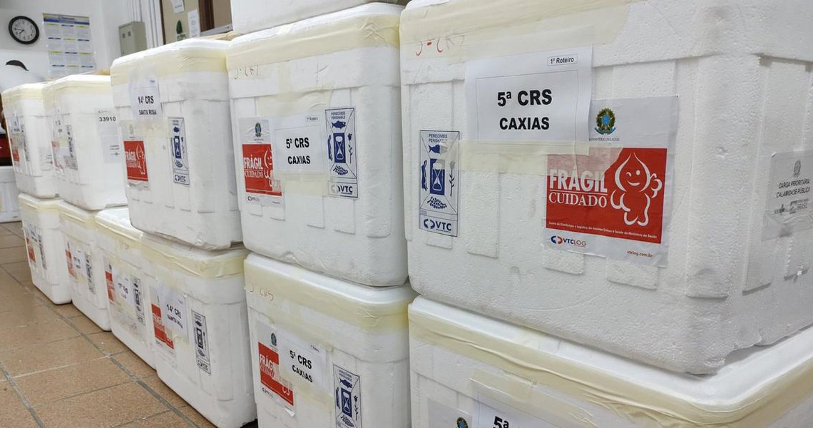 Imagem ilustrativa: Governo do RS distribui doses da vacina para o Interior
