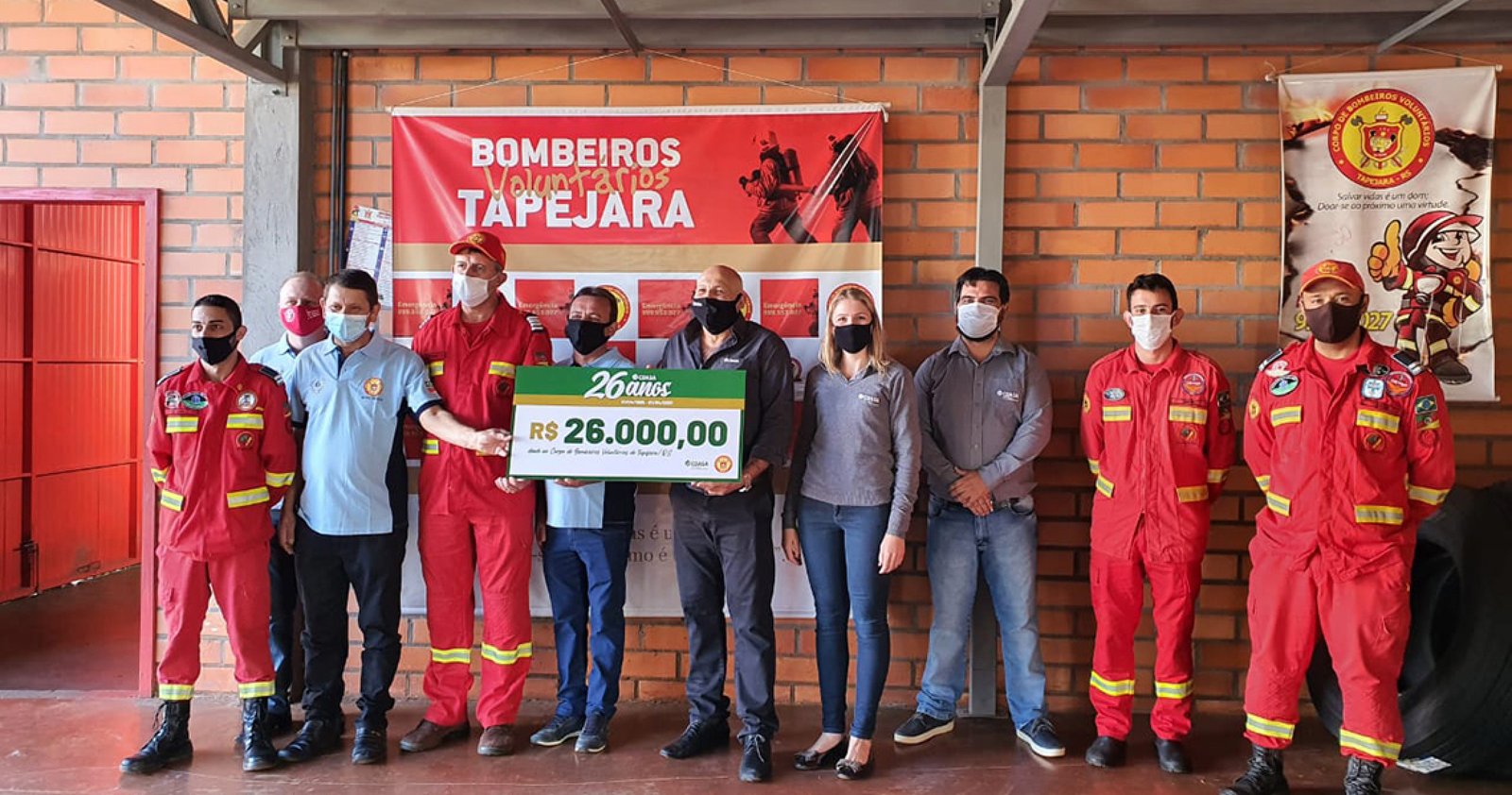 Imagem ilustrativa: Coasa doa R$ 26 mil aos Bombeiros Voluntários