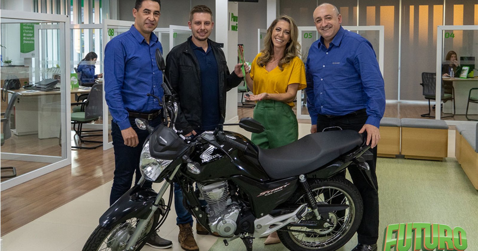 Imagem ilustrativa: Sicredi Altos da Serra RSSC entrega primeira moto da Campanha Futuro Premiado