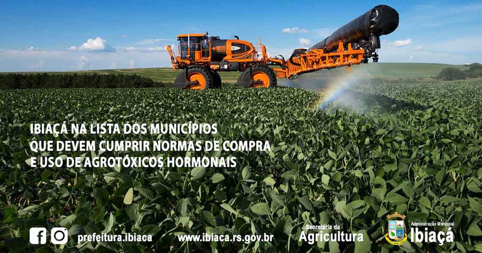 Imagem ilustrativa: Ibiaçá faz parte da lista de municípios que devem cumprir normas de agrotóxicos
