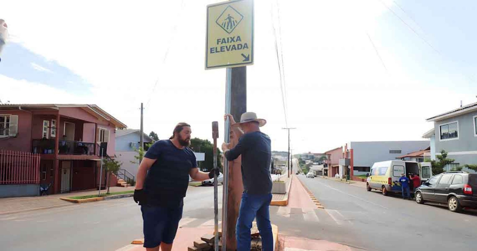 Imagem ilustrativa: Novas faixas elevadas de travessias serão implantadas em Tapejara