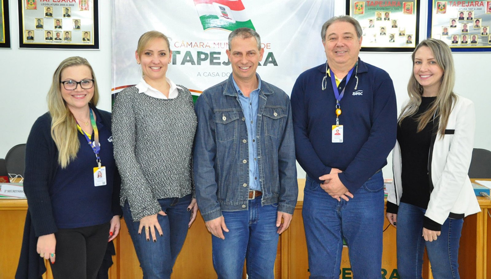 Imagem ilustrativa: Integrantes do Sesc visitam a Câmara de Vereadores