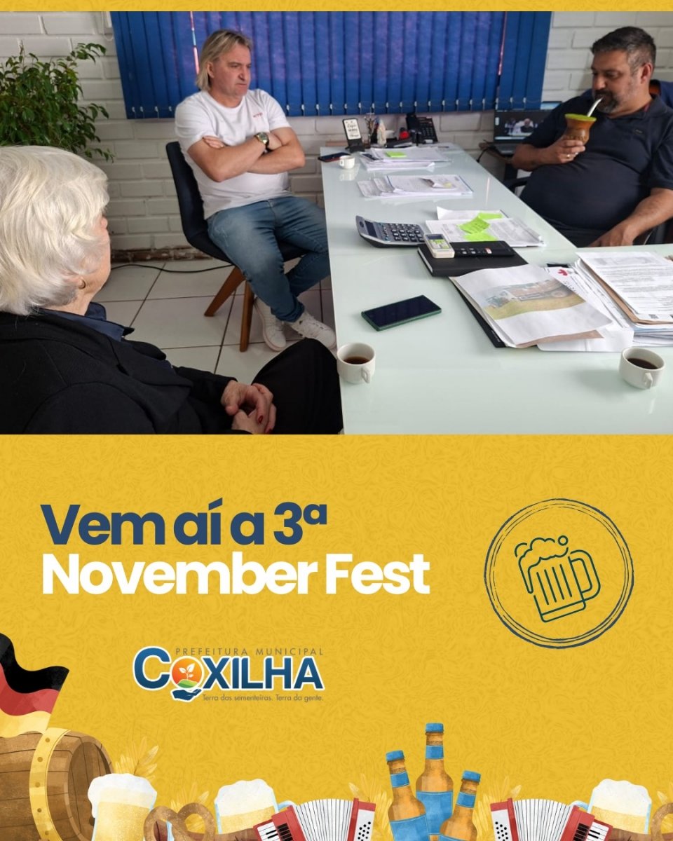 Prefeitura de Coxilha anuncia a 3ª November Fest
