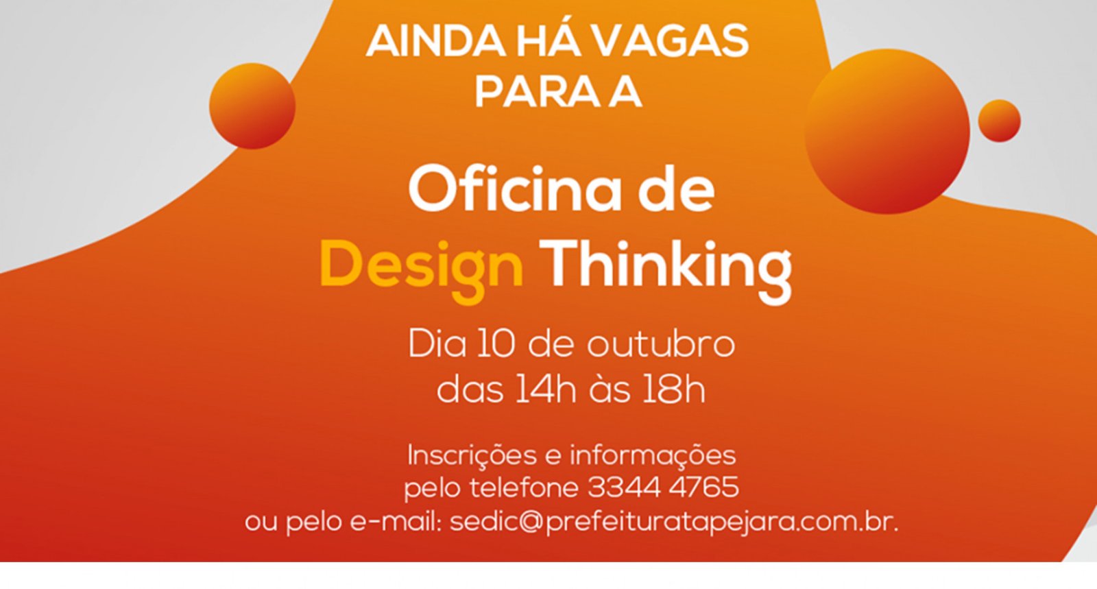 Imagem ilustrativa: Abertas as inscrições para oficina promovida pelo Programa Empreende Tapejara e SEBRAE