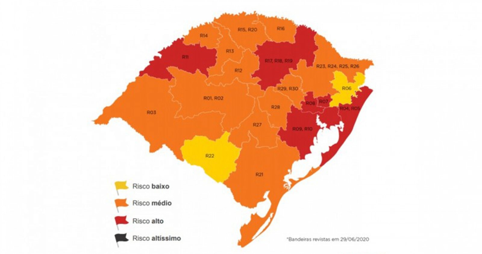 Região de Passo Fundo é bandeira vermelha na 8ª semana do Distanciamento Controlado